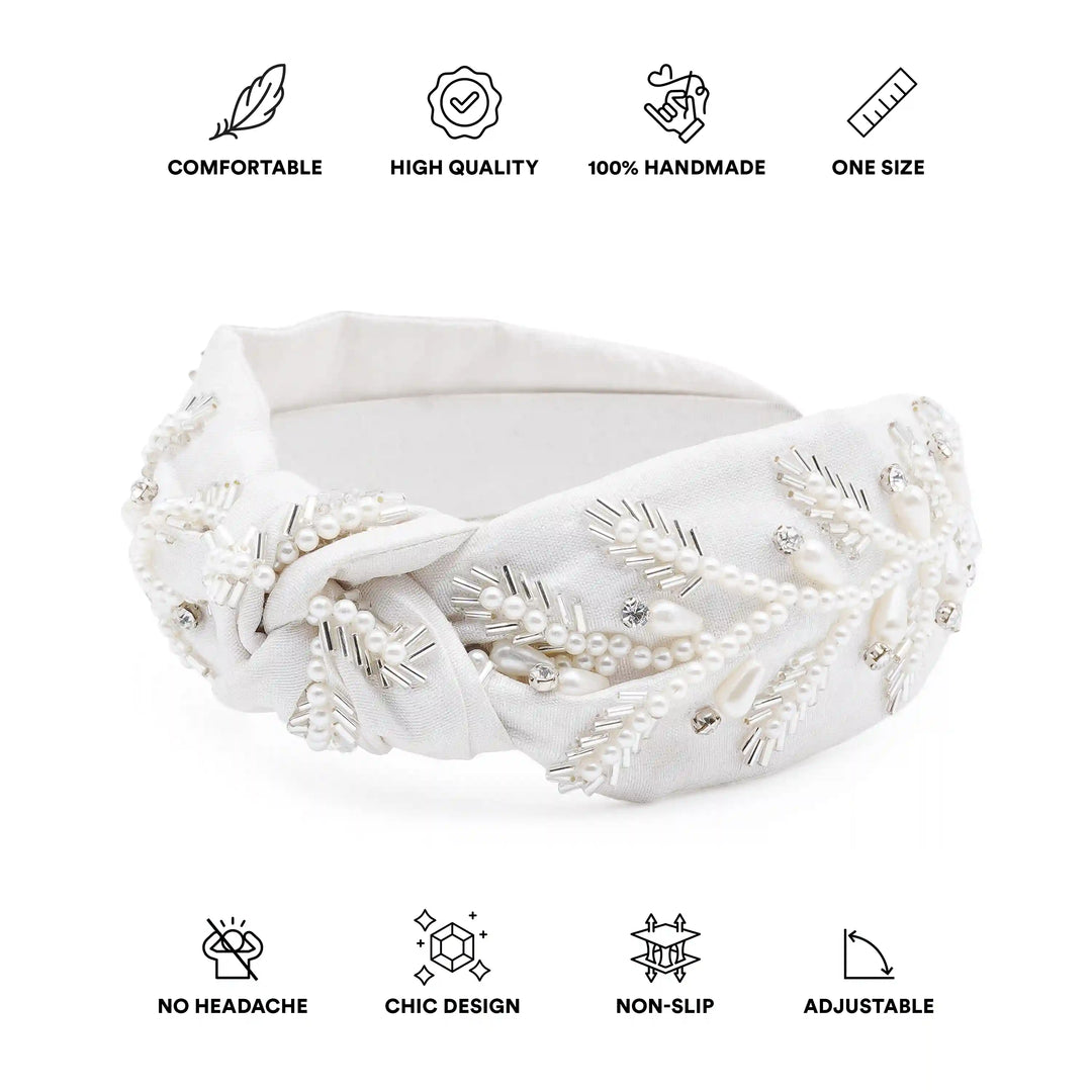 Pearl Leaf Headband