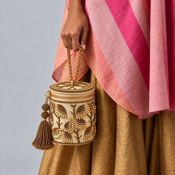The Gold Foliage Bucket Bag