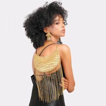 Twirl & Tassel Clutch Bag