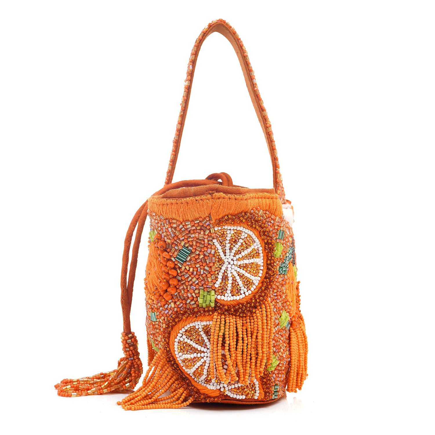 Citrus Orange Bucket Bag