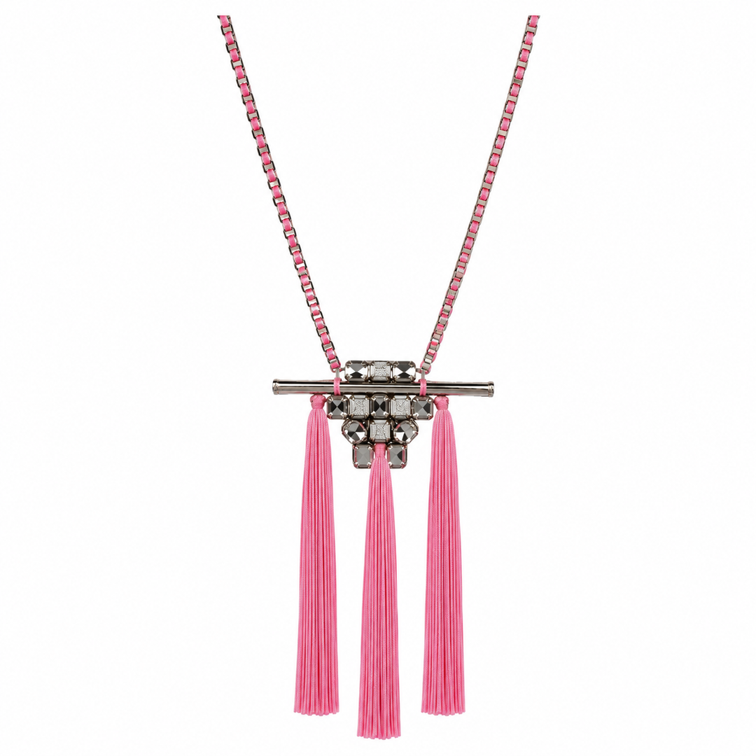 Noir Pop Long Pendant Necklace