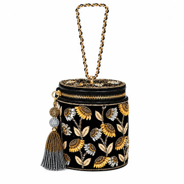 The Black Foliage Bucket Bag