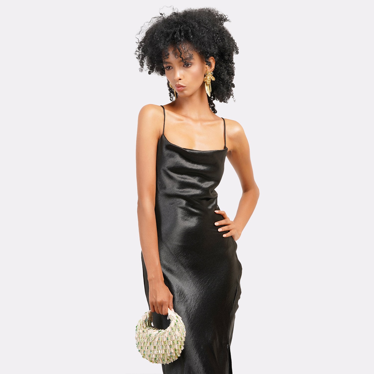 Glam Beaded Clutch Bag