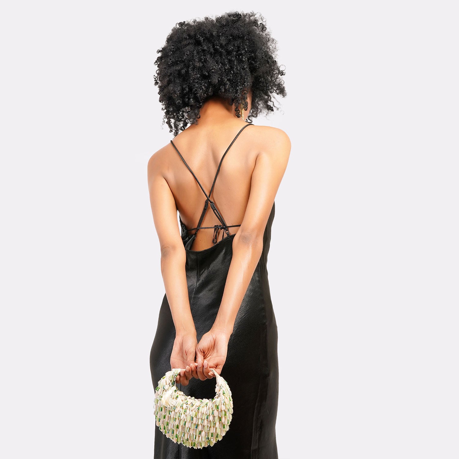 Glam Beaded Clutch Bag