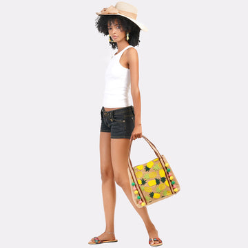 Tropical Pineapple Tote Bag