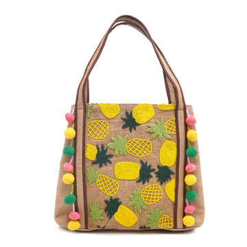 Tropical Pineapple Tote Bag