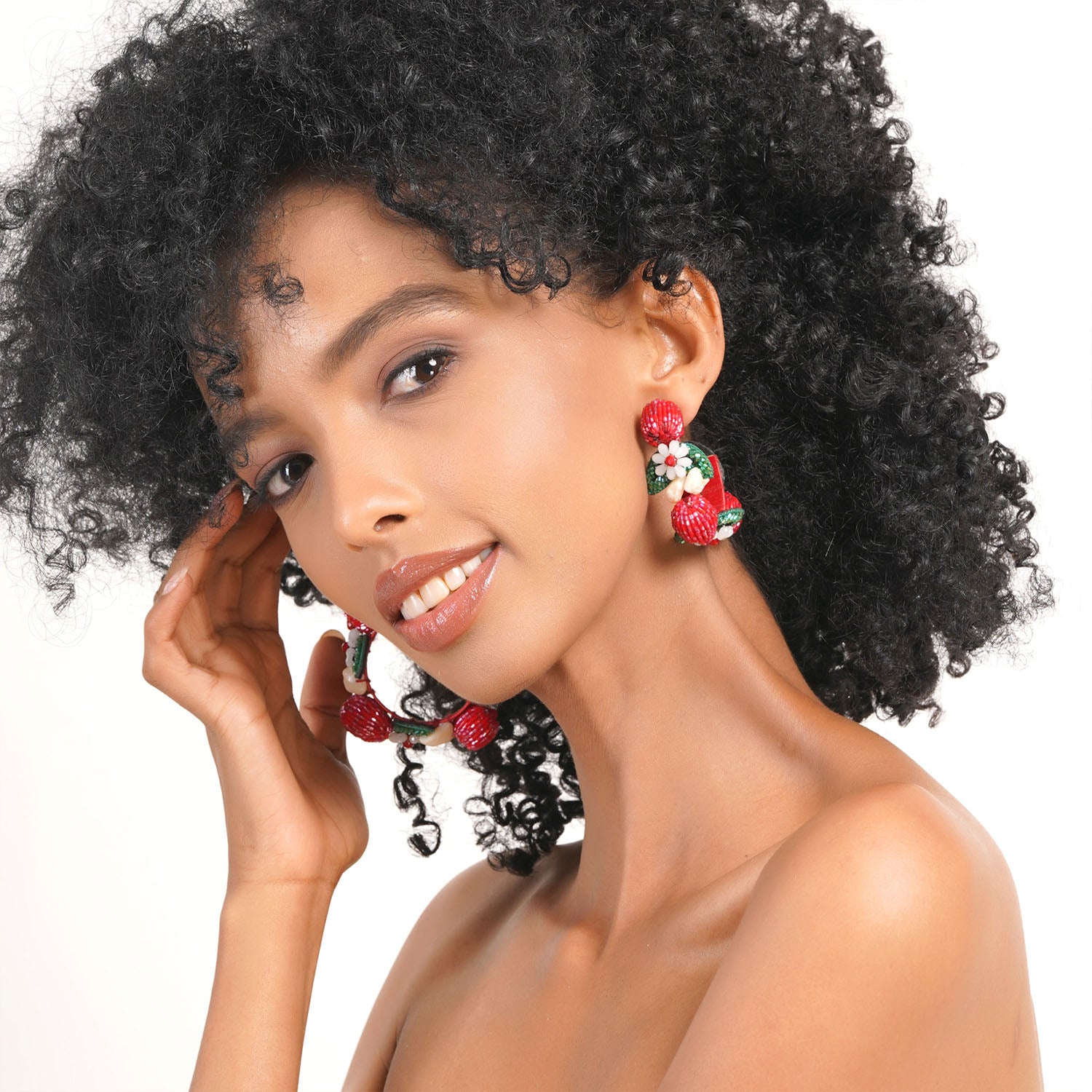 Raspberry Rush Earring