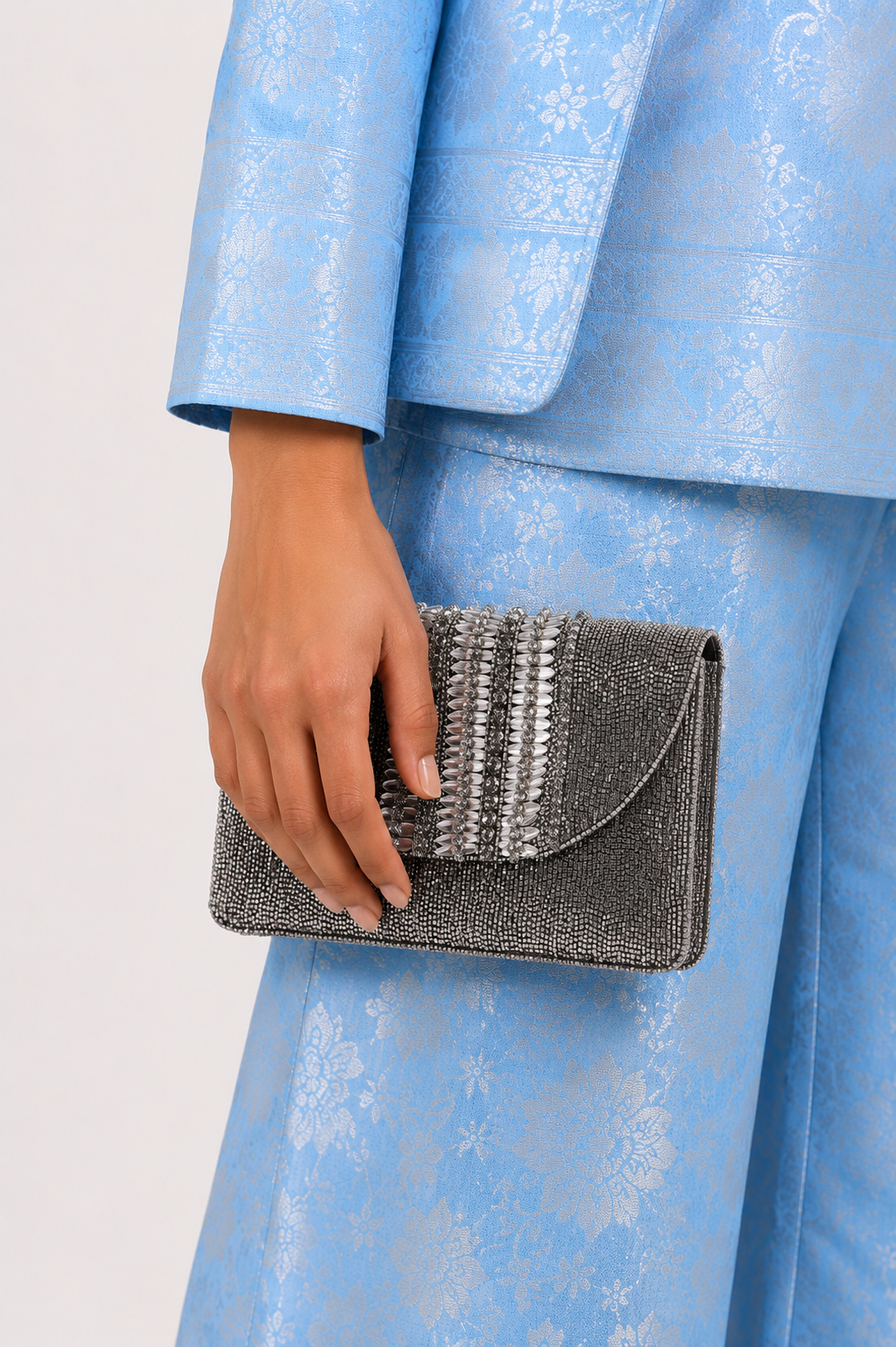 The Silver Cascade Clutch