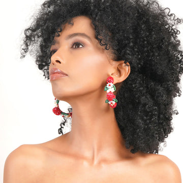 Raspberry Rush Earring