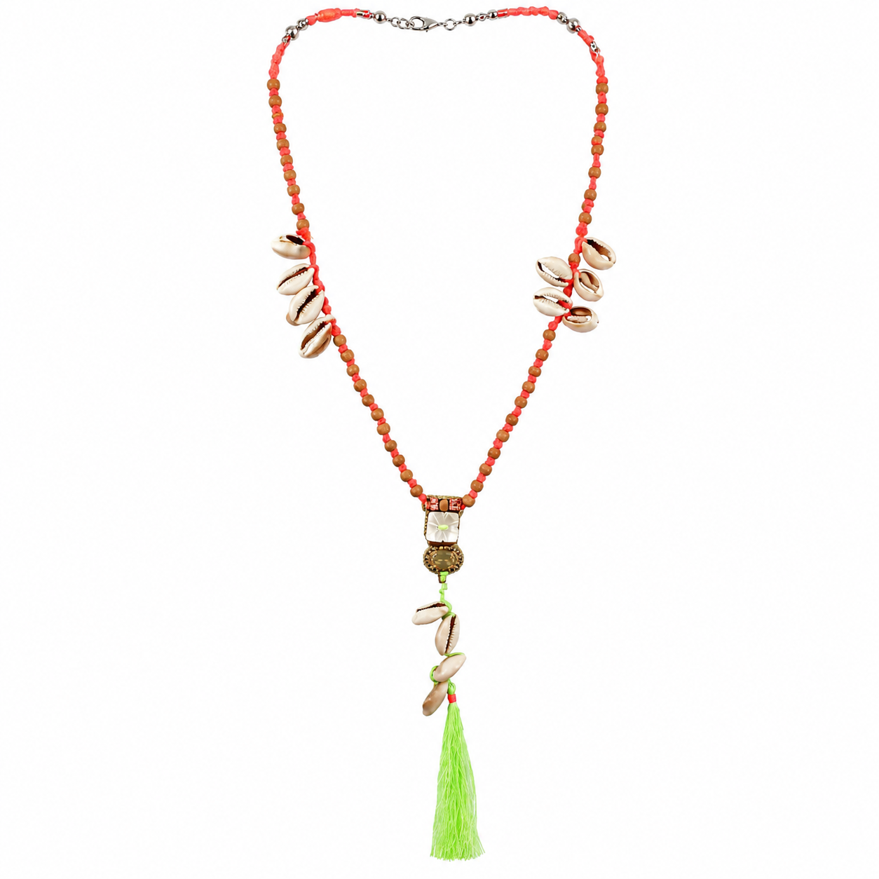 Shell Tassel Long Pendant Necklace