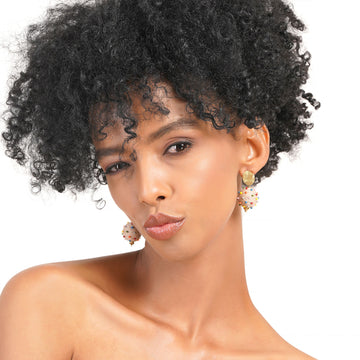Jute Fun Balls Earring