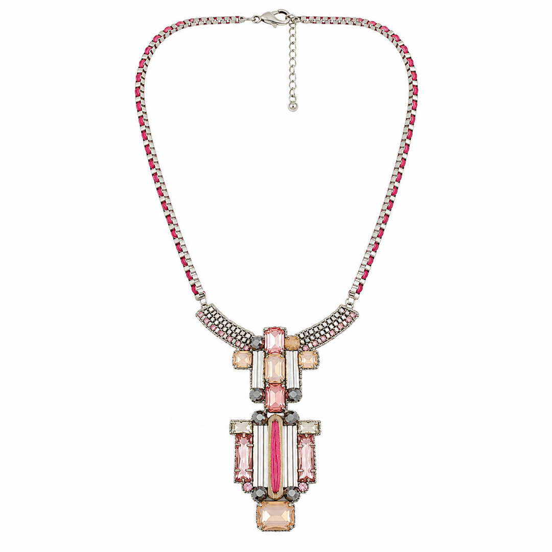Geometric Long Pendant Necklace