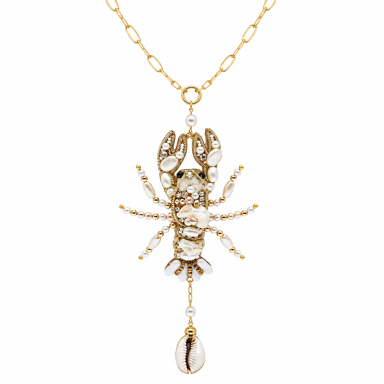 Claw Game Lobster Long Pendant Necklace