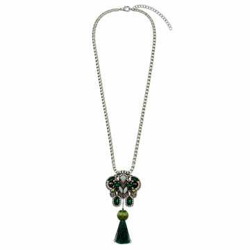Maharaja Motif Long Pendant Necklace