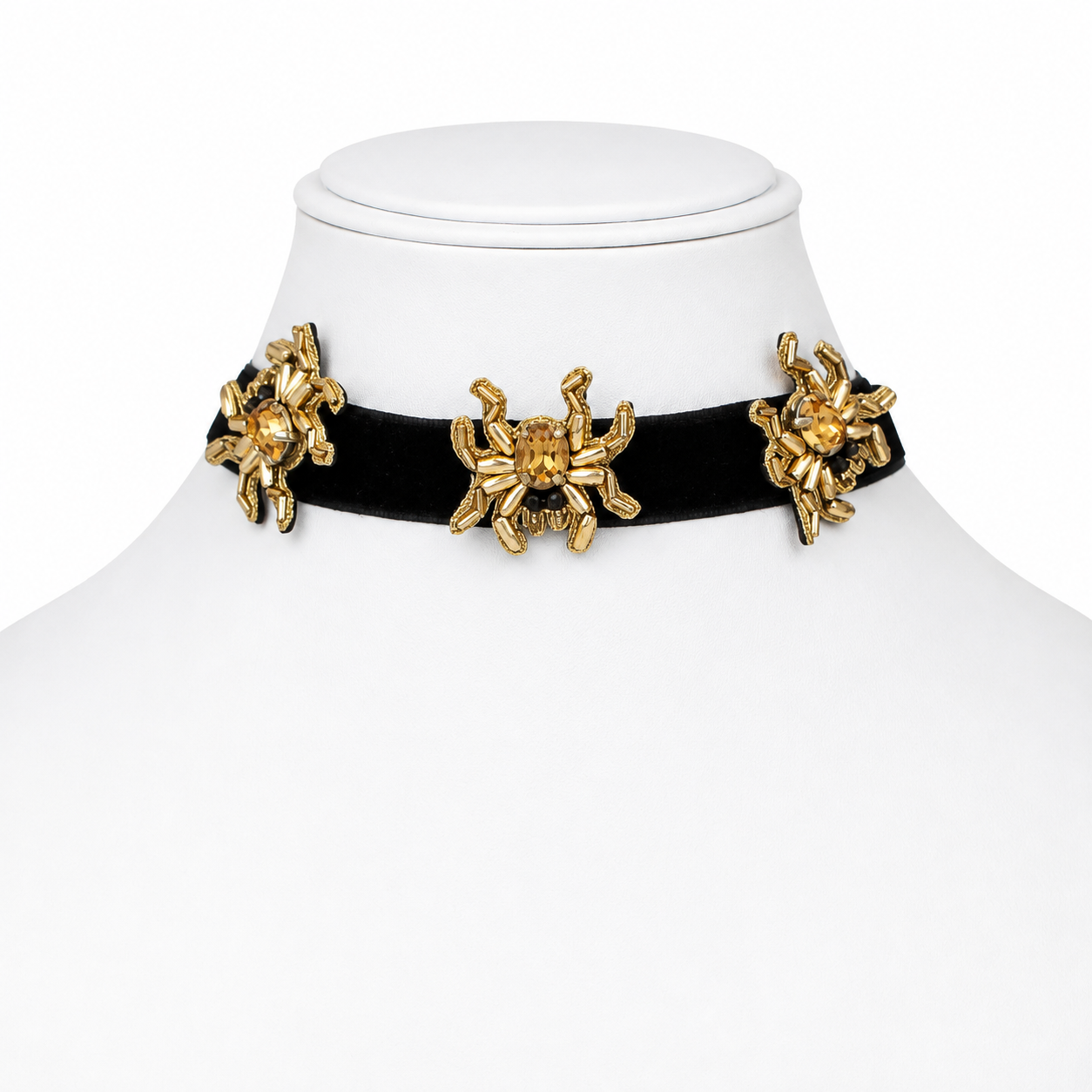 Golden Spider Choker Necklace