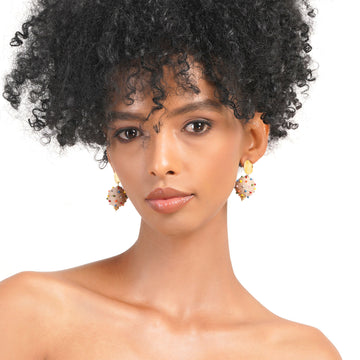 Jute Fun Balls Earring