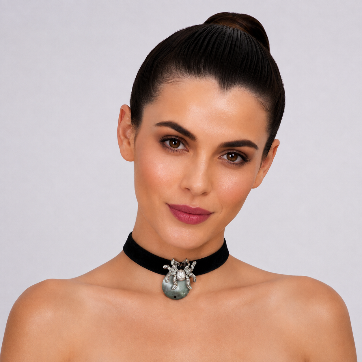 Spider Stone Choker Necklace
