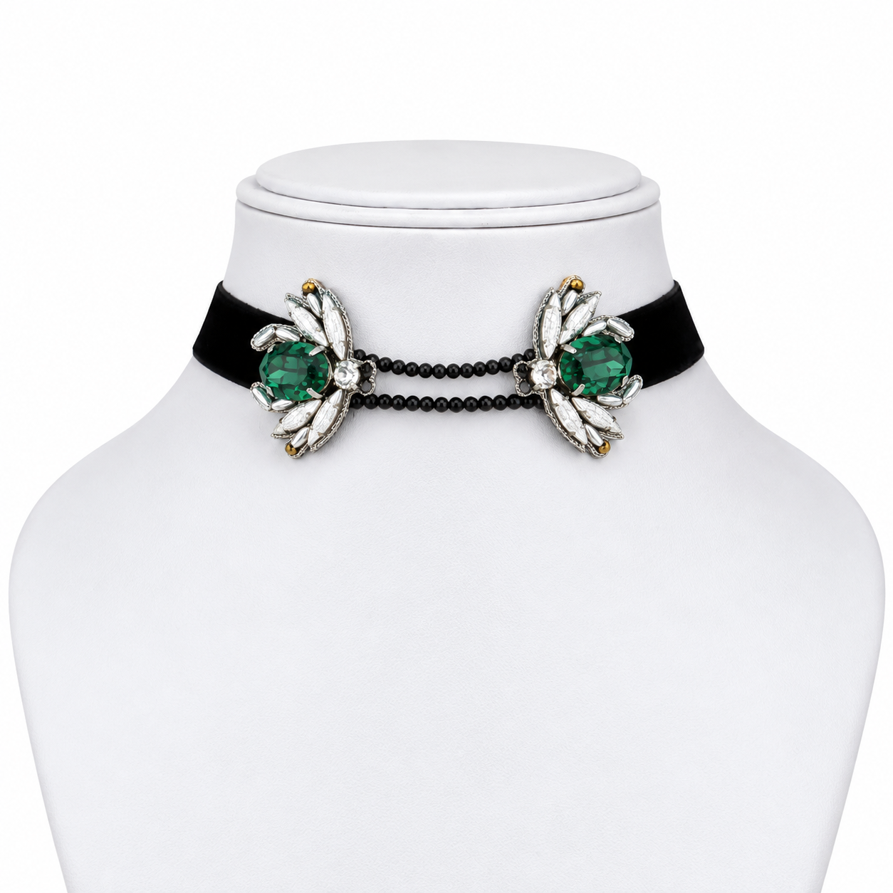 Emerald Charm Choker Necklace