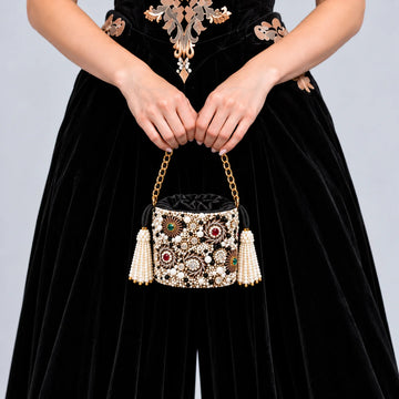 The Midnight Pearl Bucket Bag