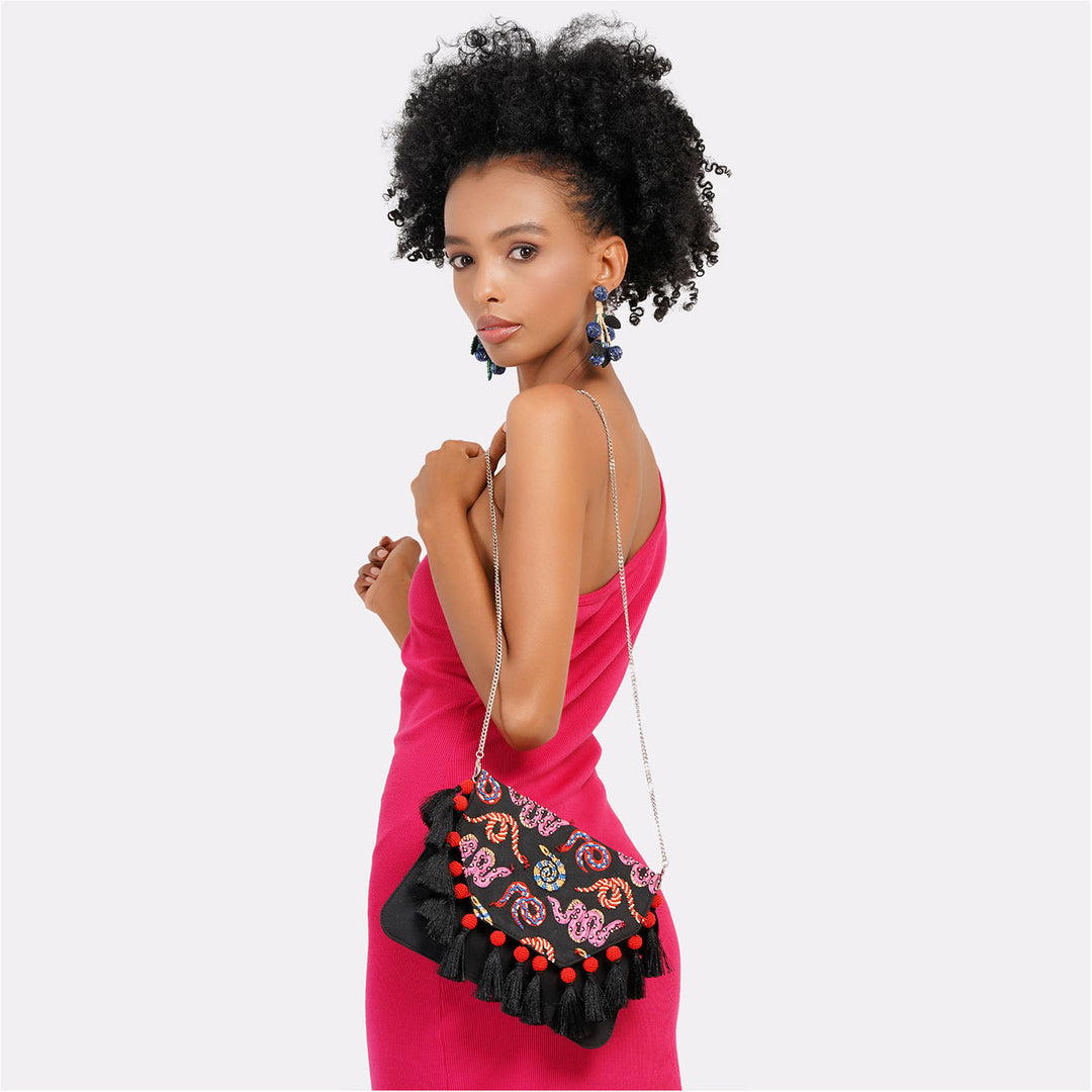 Serpent Skin Clutch Bag