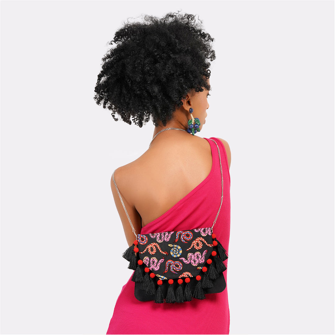 Serpent Skin Clutch Bag