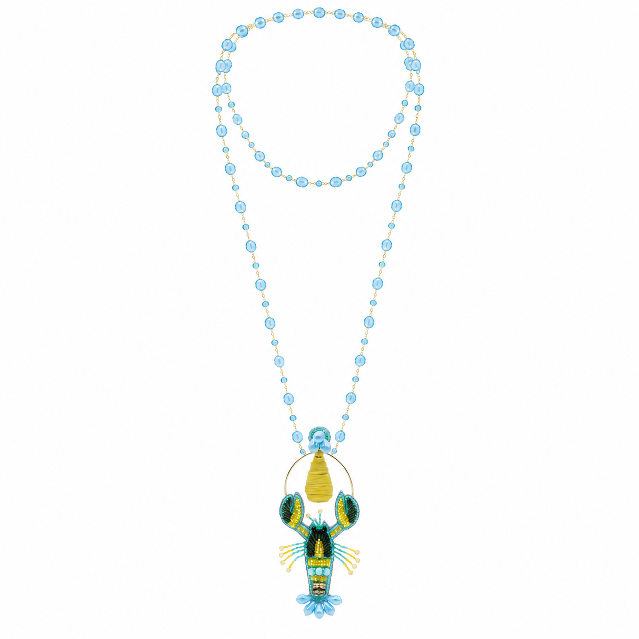 Claw Me Lobster Long Pendant Necklace
