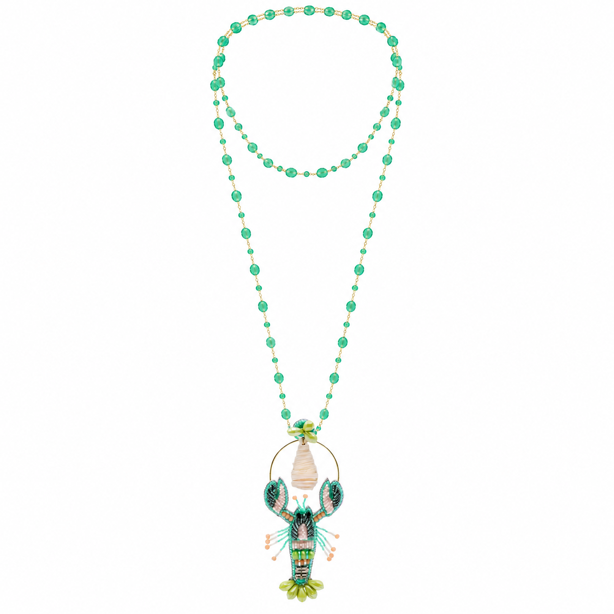 Claw Me Lobster Long Pendant Necklace