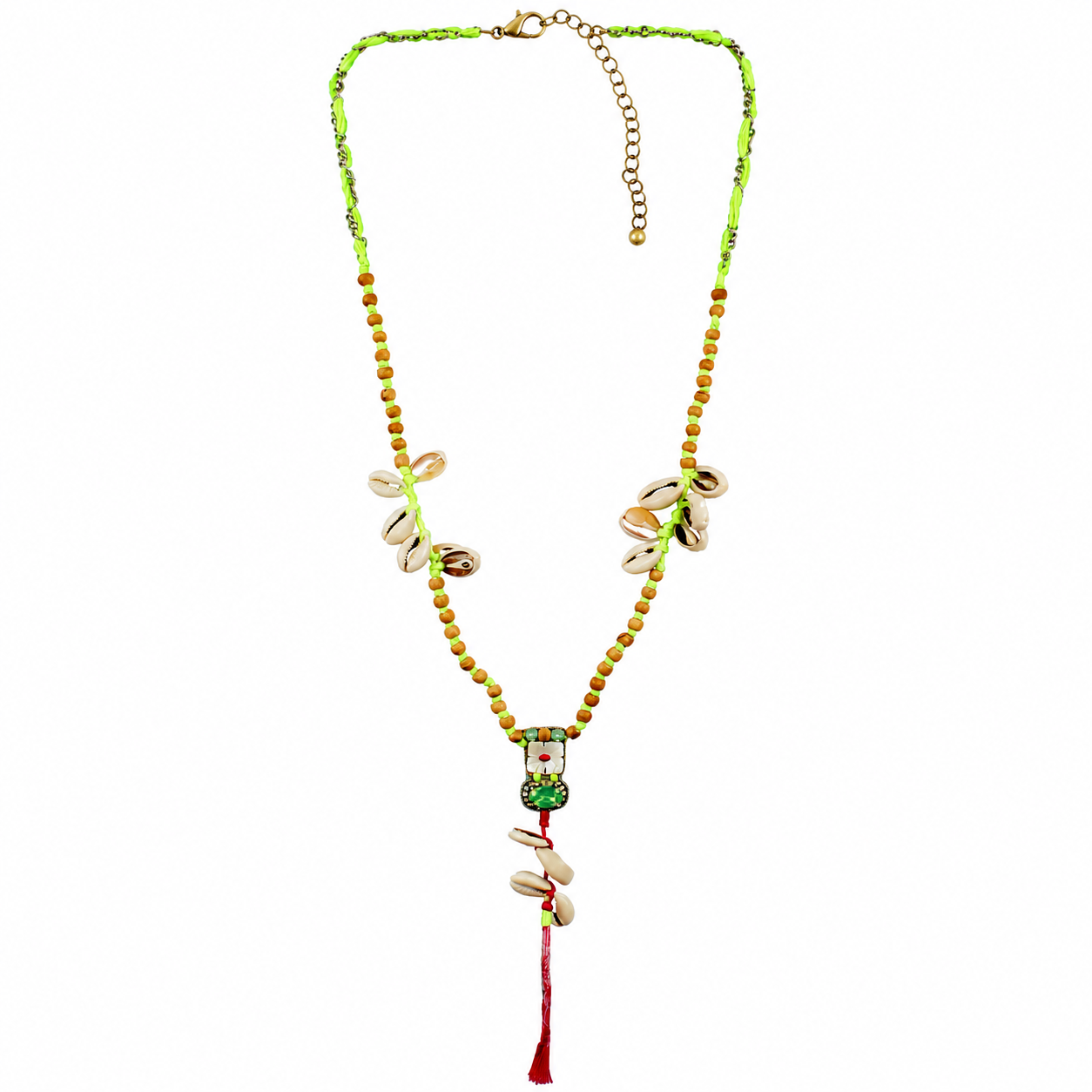 Shell Tassel Long Pendant Necklace
