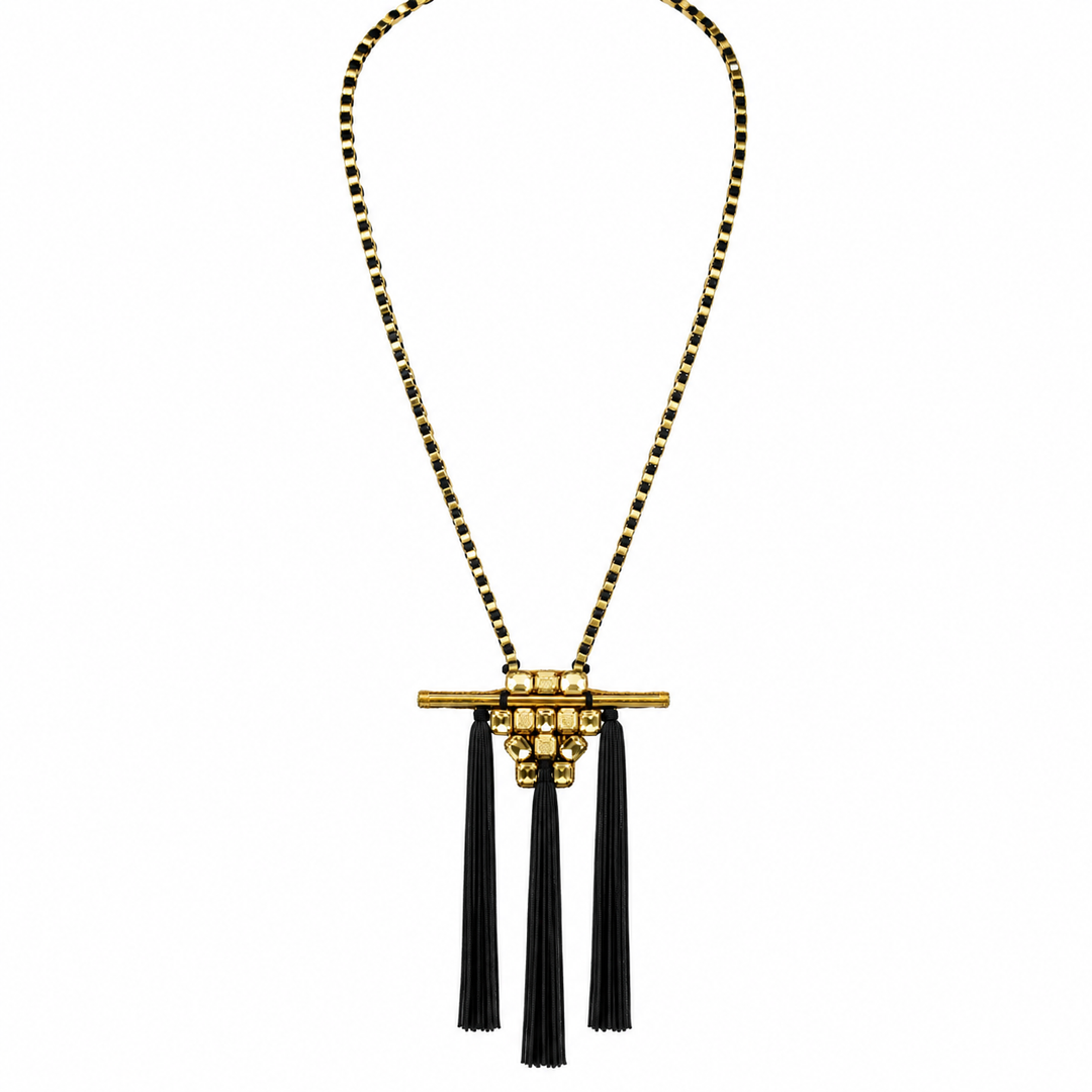 Noir Pop Long Pendant Necklace