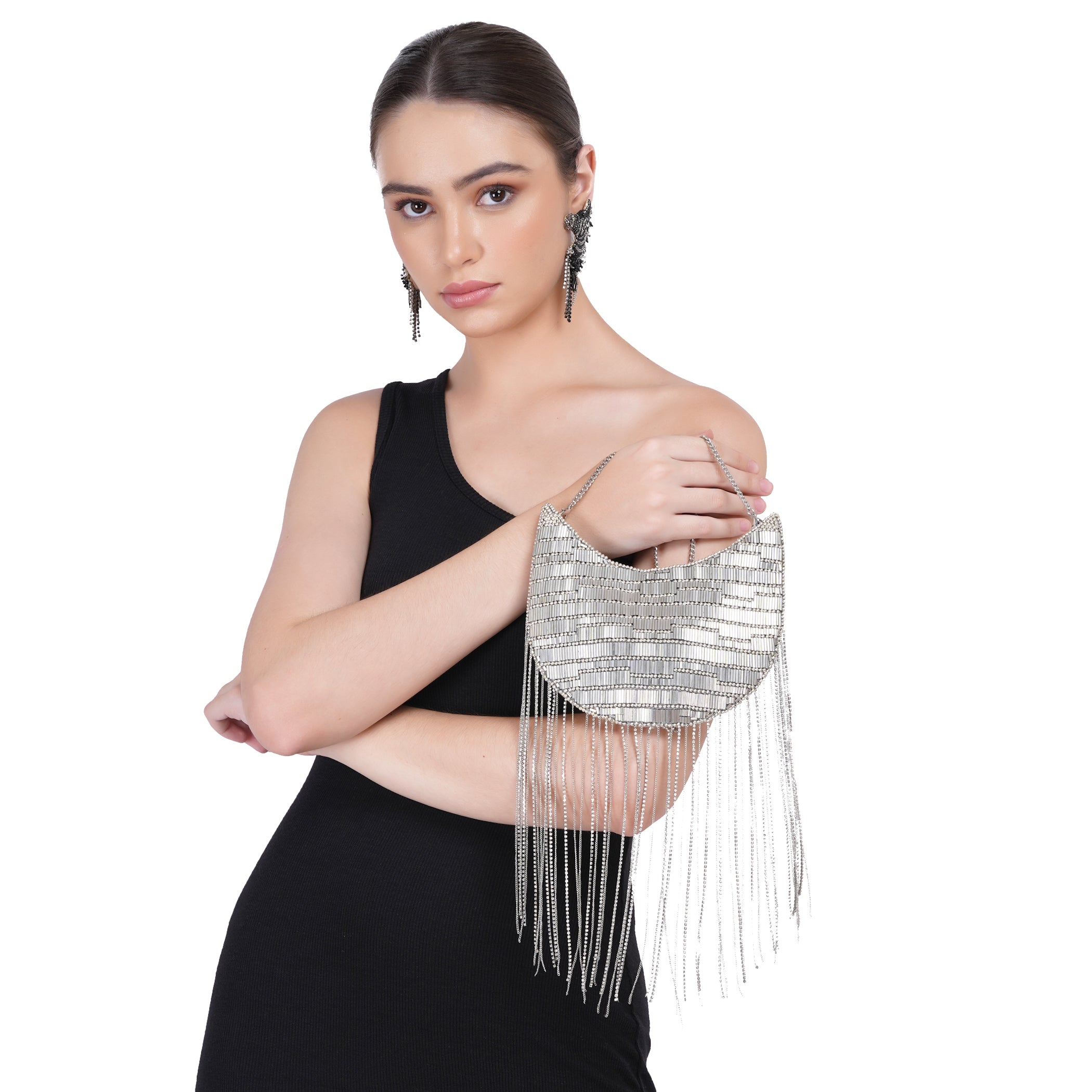 Twirl & Tassel Clutch Bag