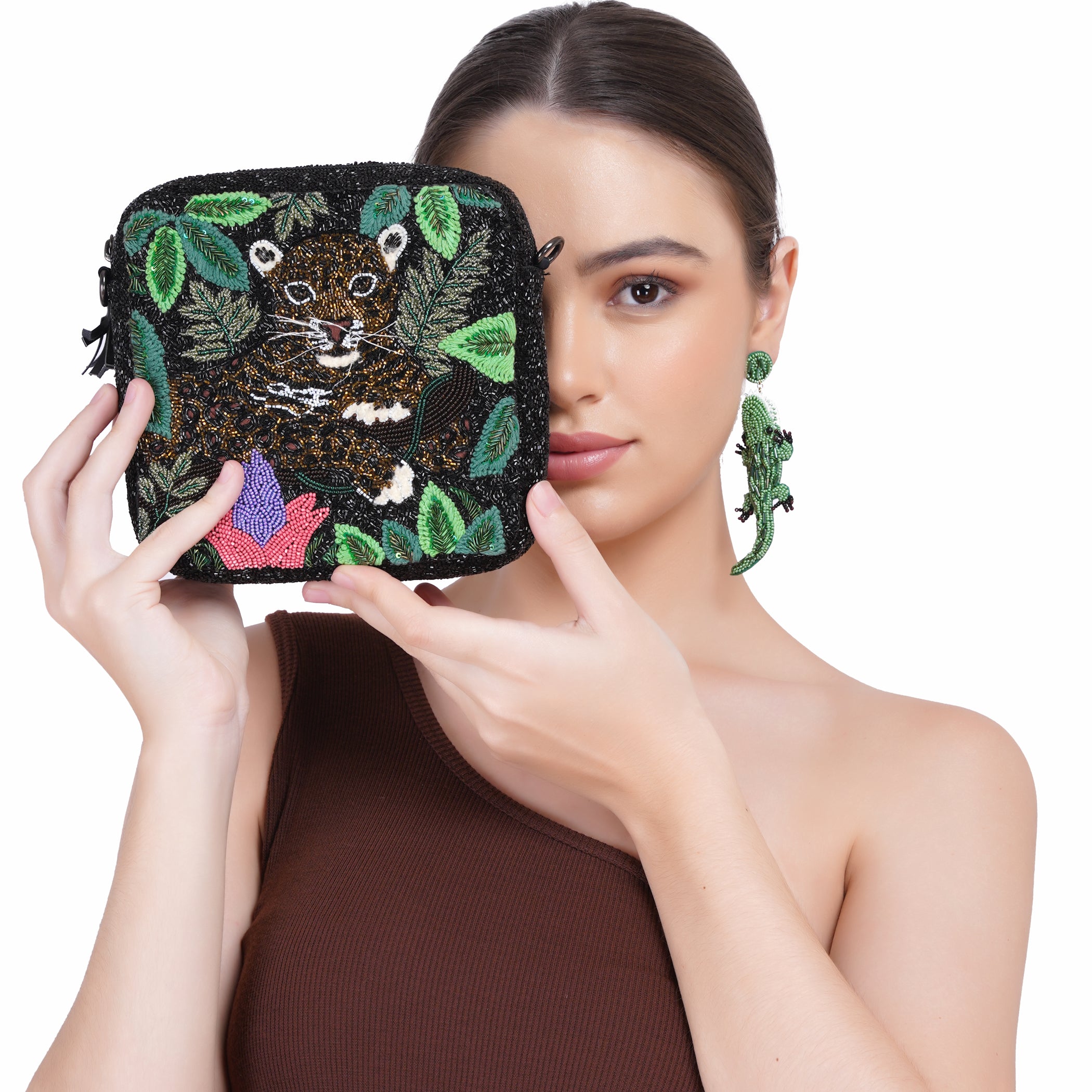 Lux Leopard Cross Body Bag