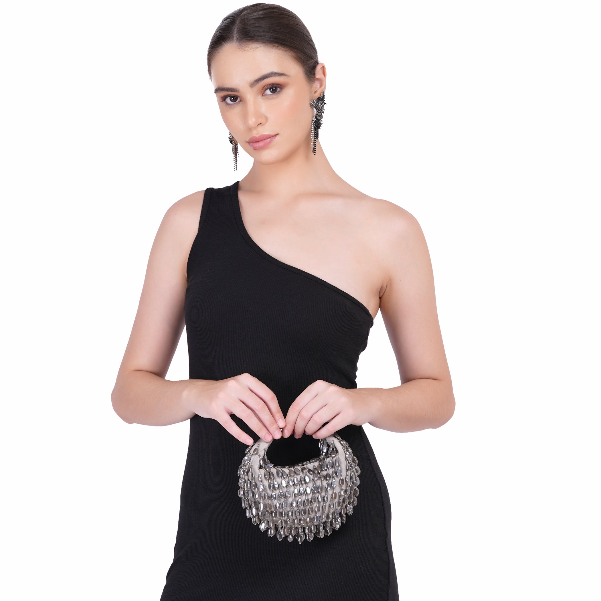 Glam Beaded Clutch Bag