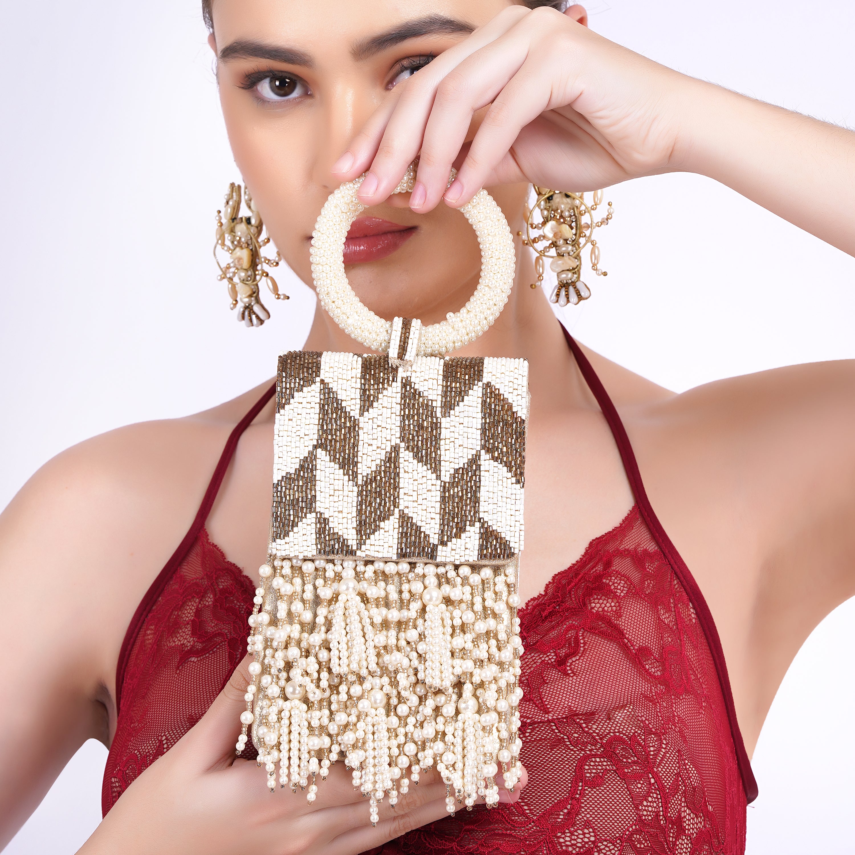Pearl Prism Clutch Bag