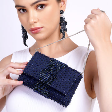 Azure Chic Clutch Bag