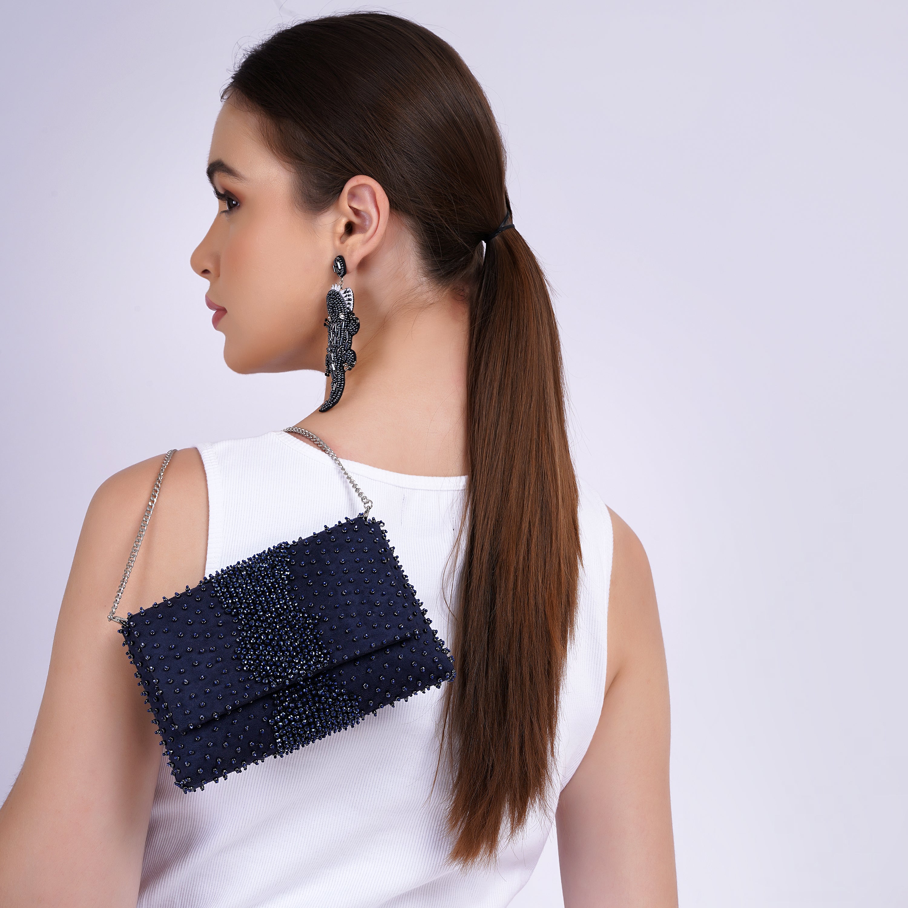 Azure Chic Clutch Bag