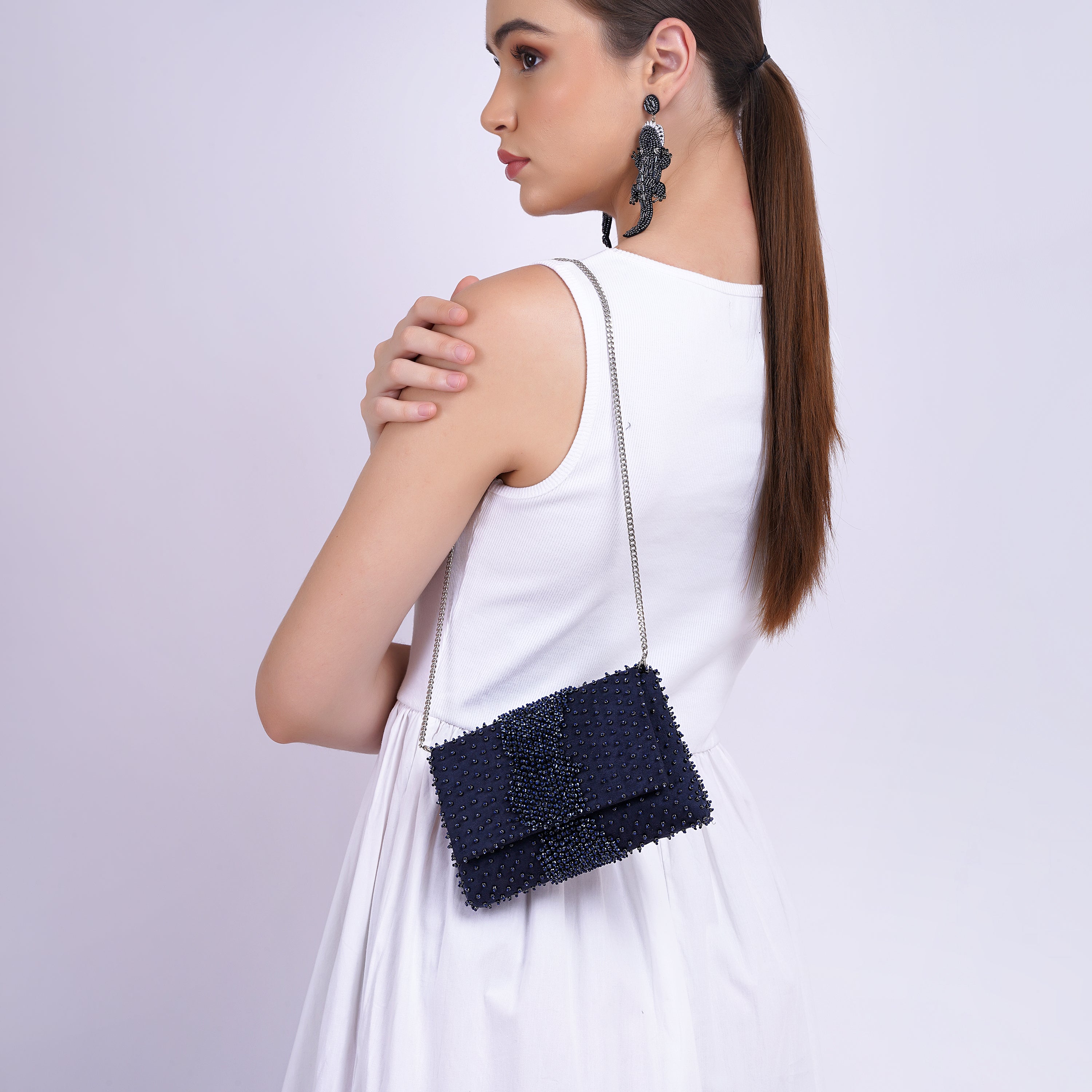 Azure Chic Clutch Bag