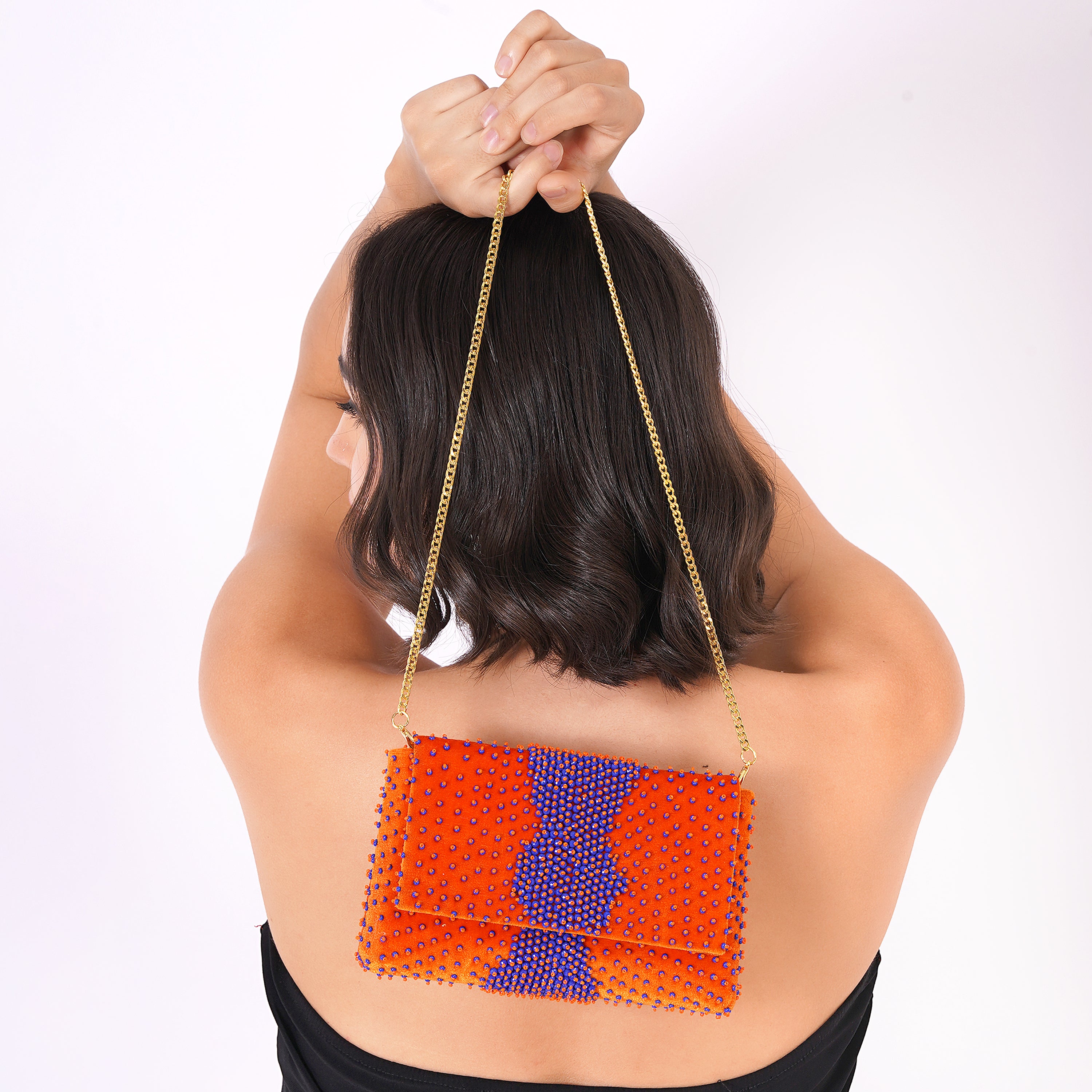 Azure Chic Clutch Bag