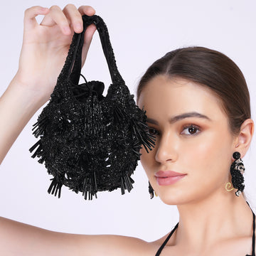 Black Glow Potli Bag