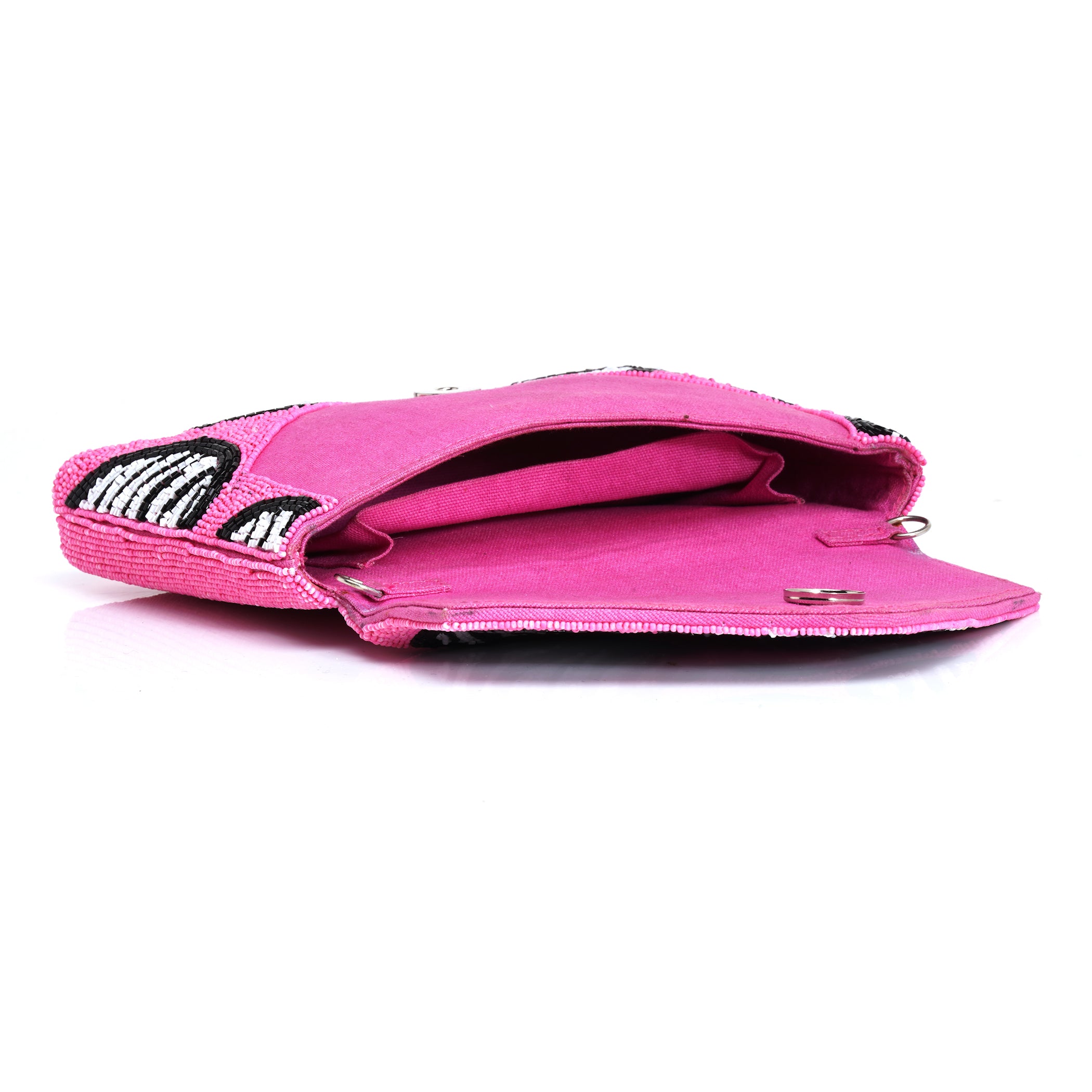 Zebra Heart Clutch Bag