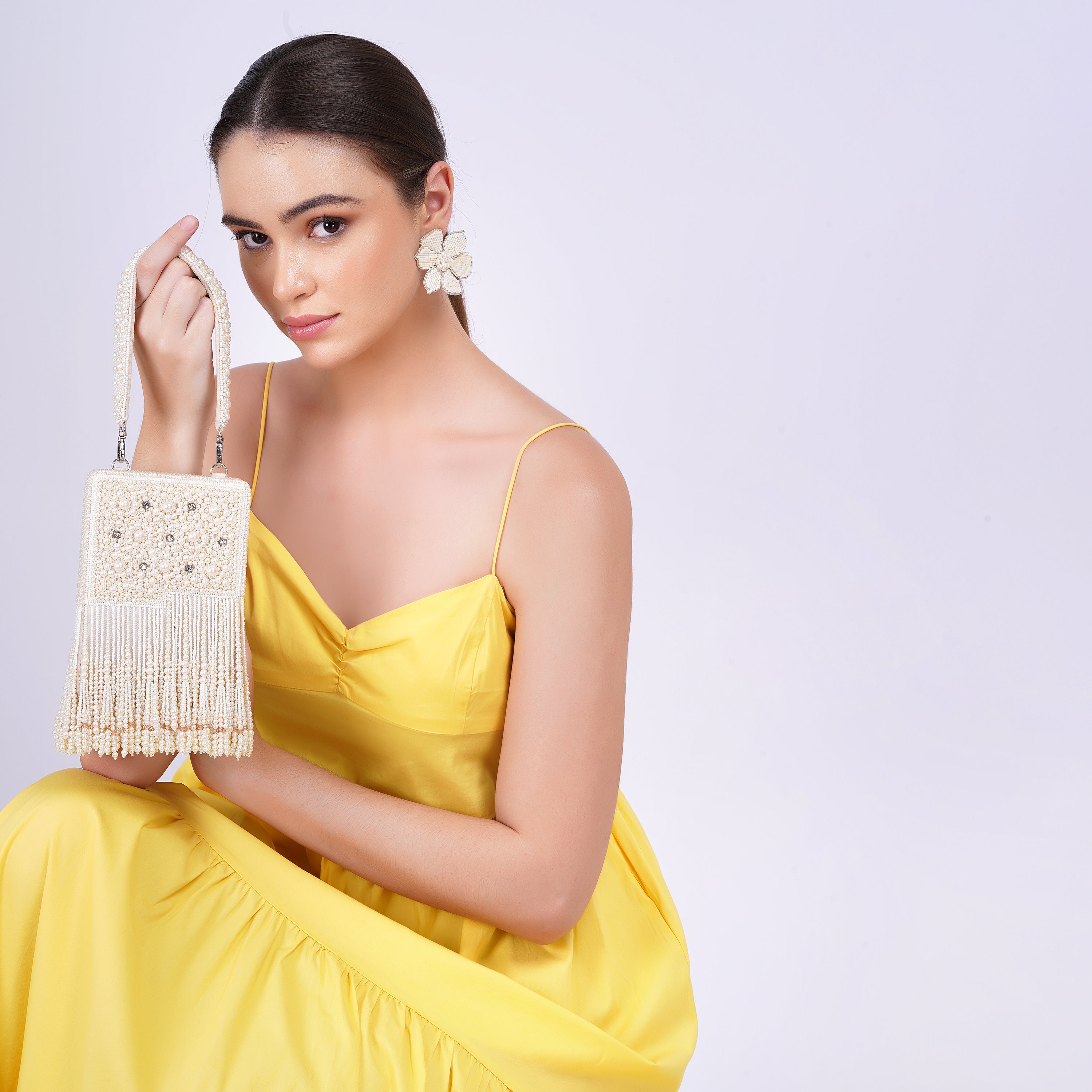 Pearl Drape Clutch Bag