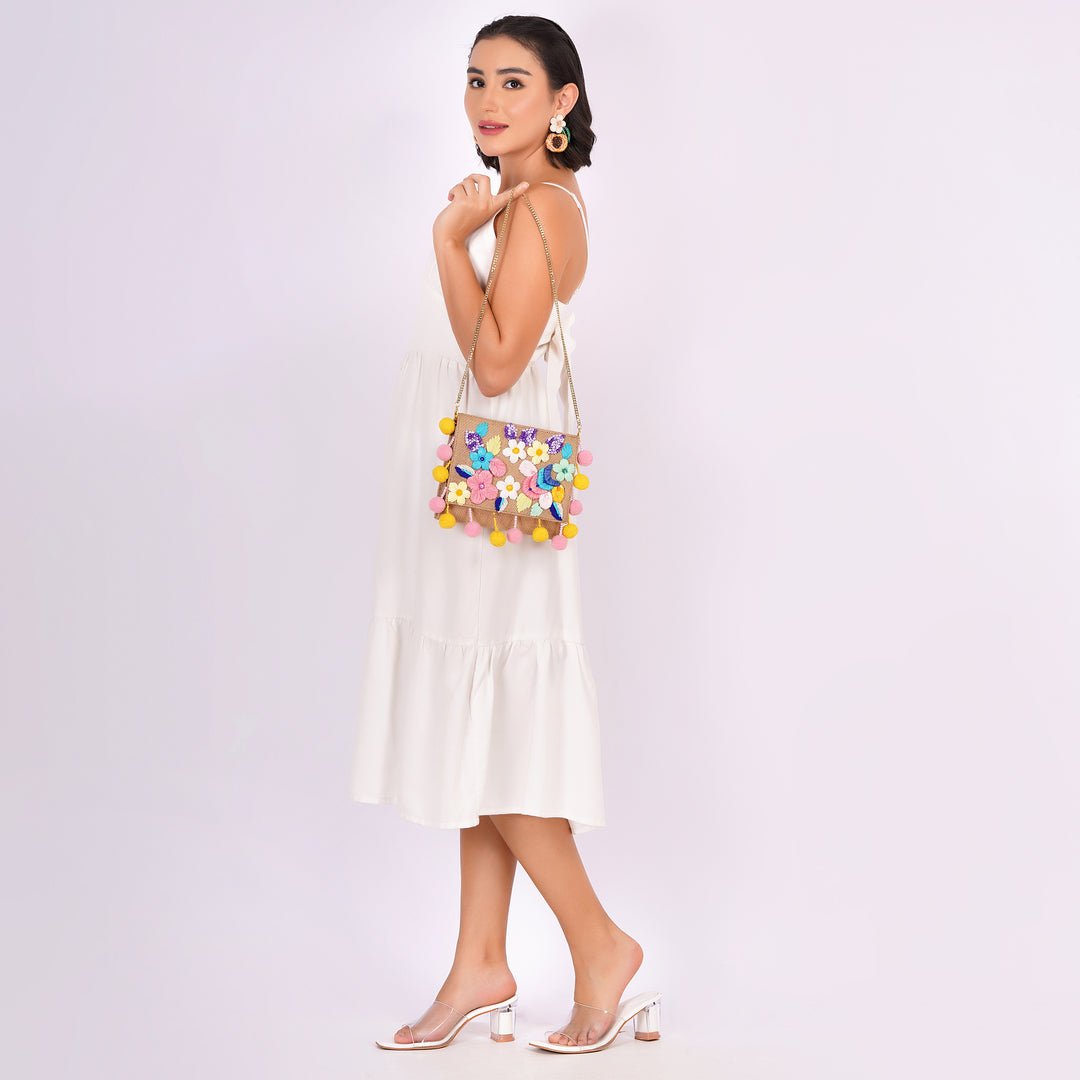 Flowery Fun Clutch Bag