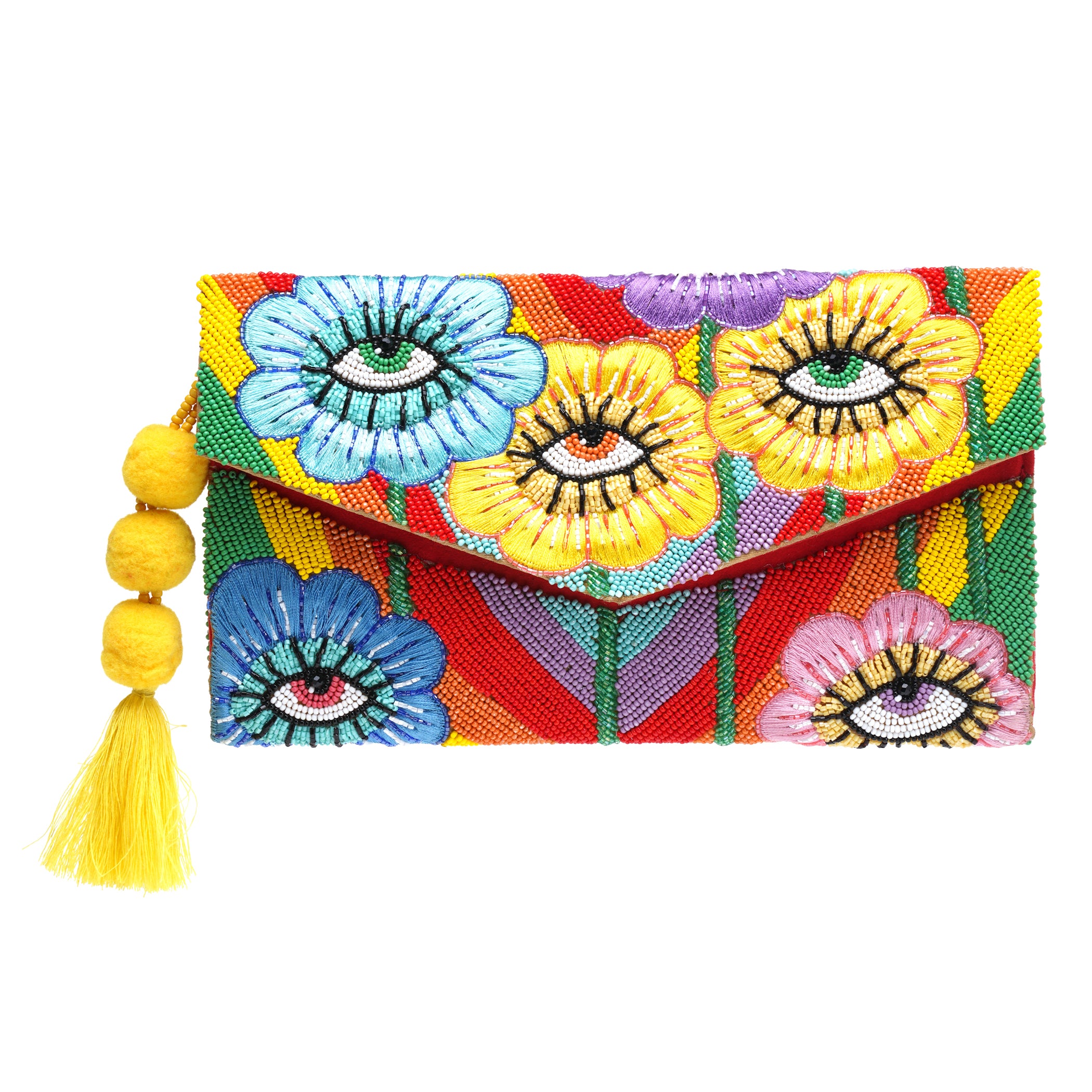 Flowery Eyes Clutch Bag
