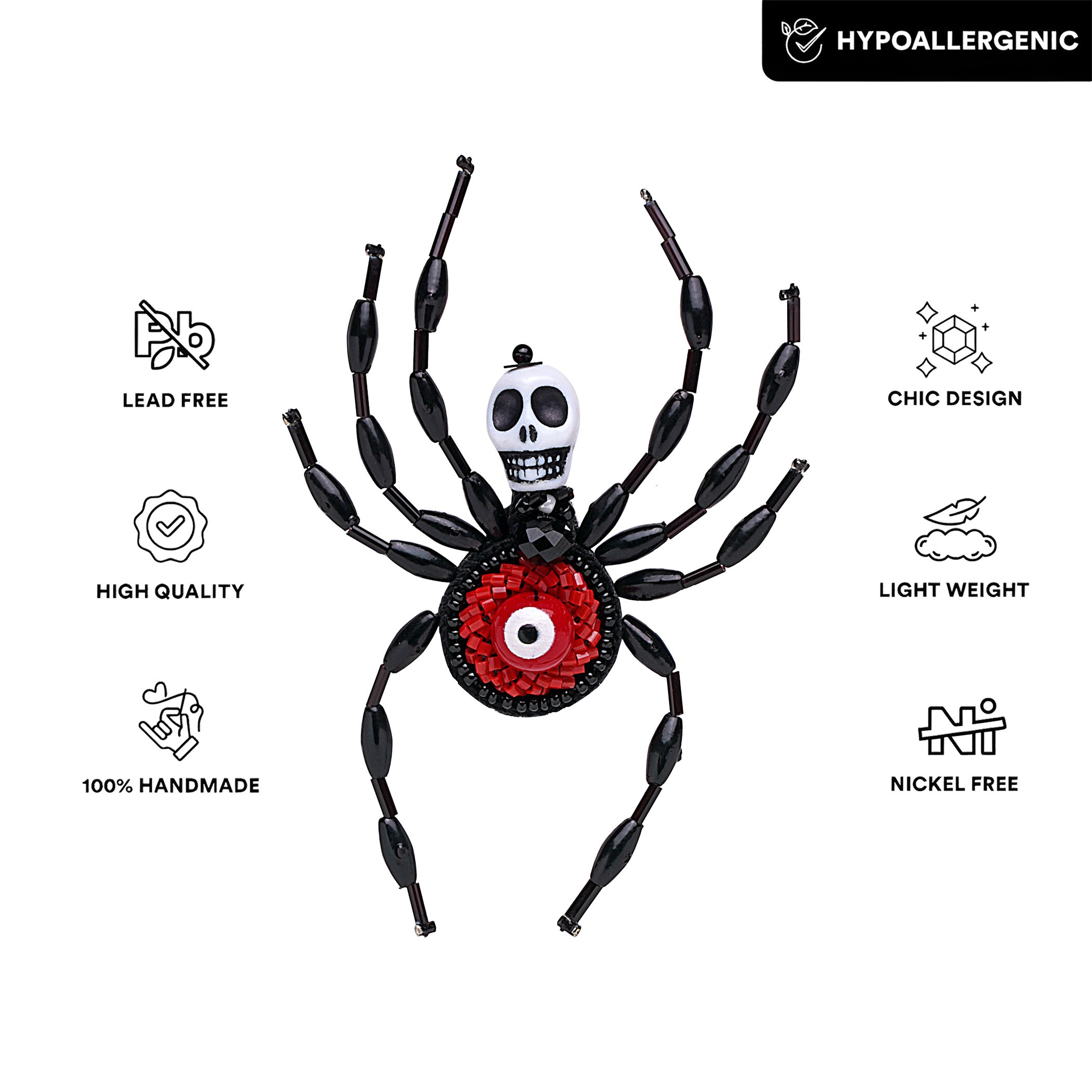 Skully Spider Brooch