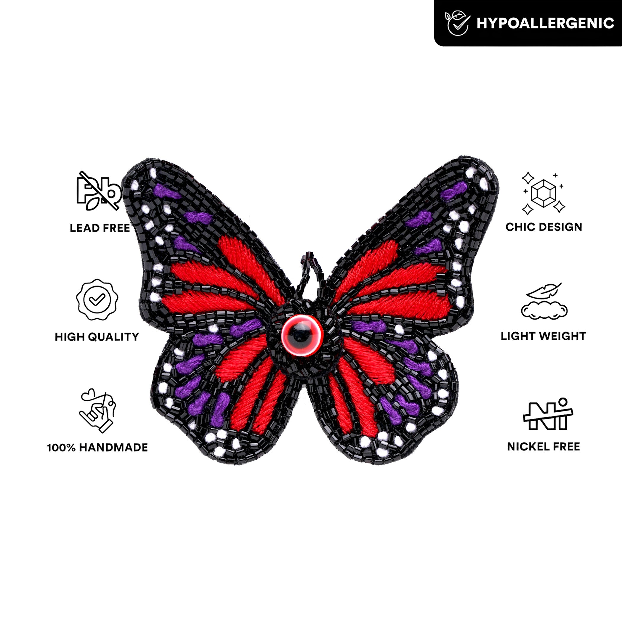 Midnight Wing Brooch