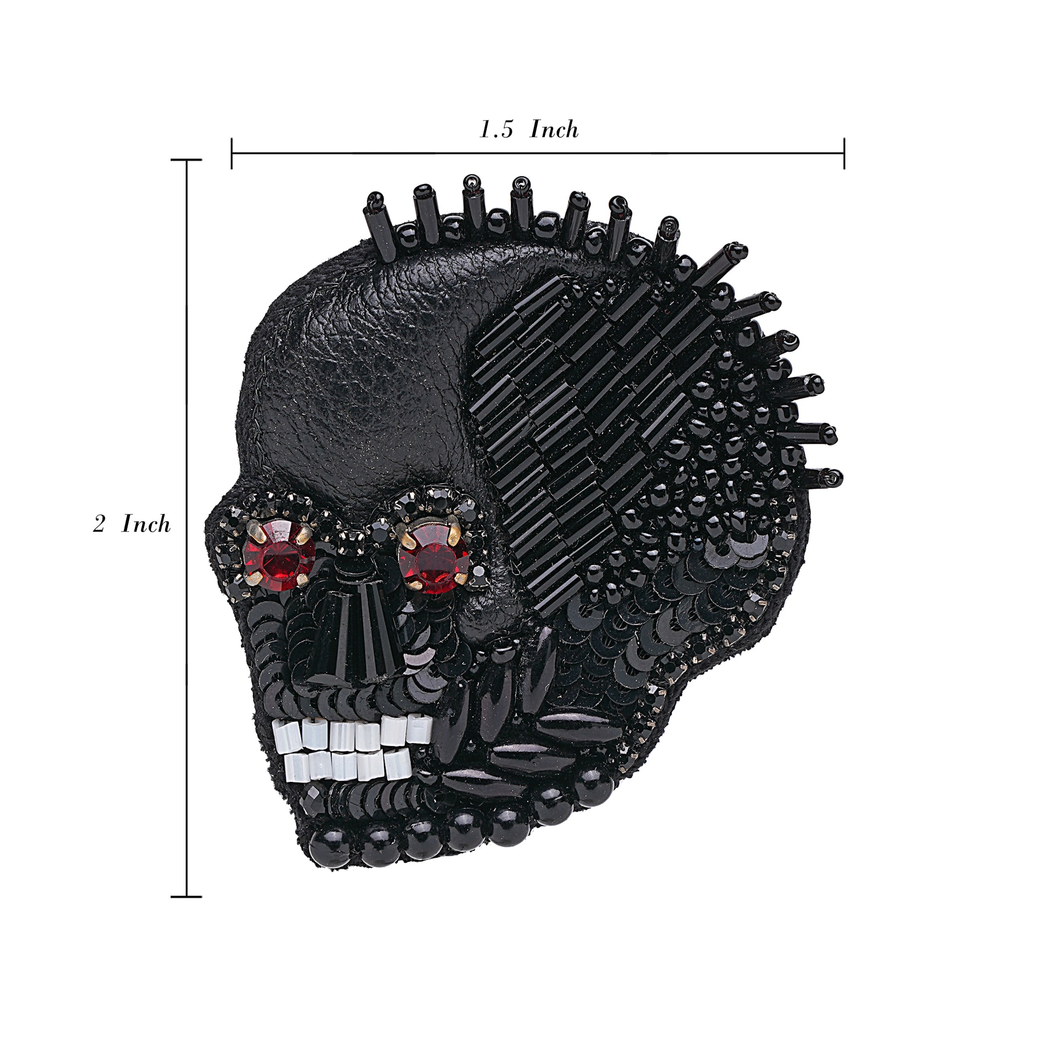 Midnight Skull Brooch