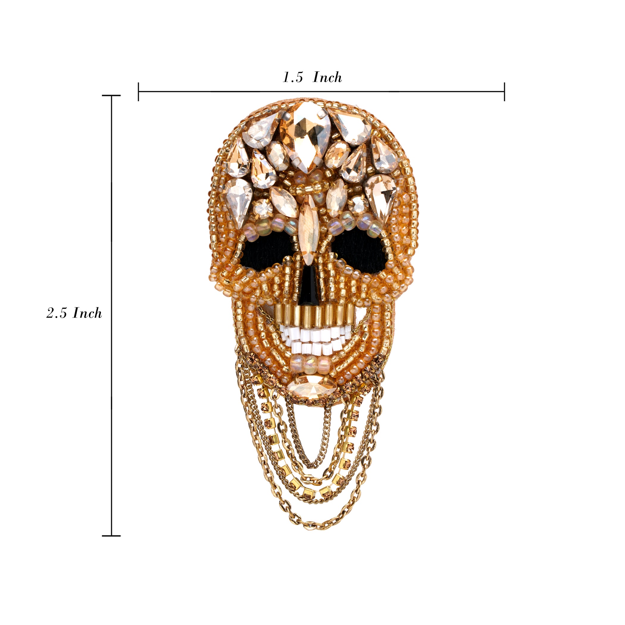 Regal Skull Brooch