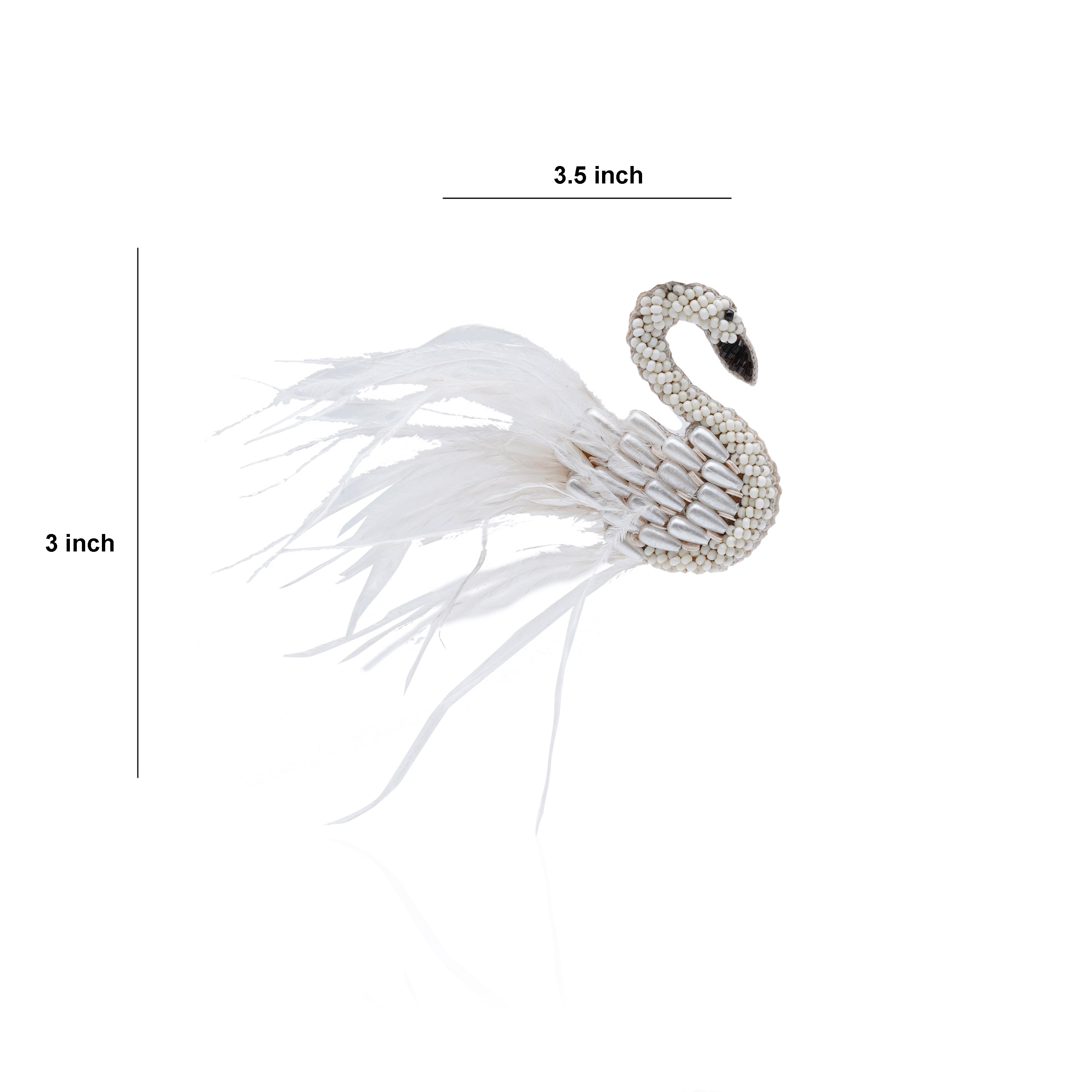 Flamin' Flamingo Brooch White