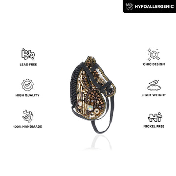 High Stride Horse Brooch