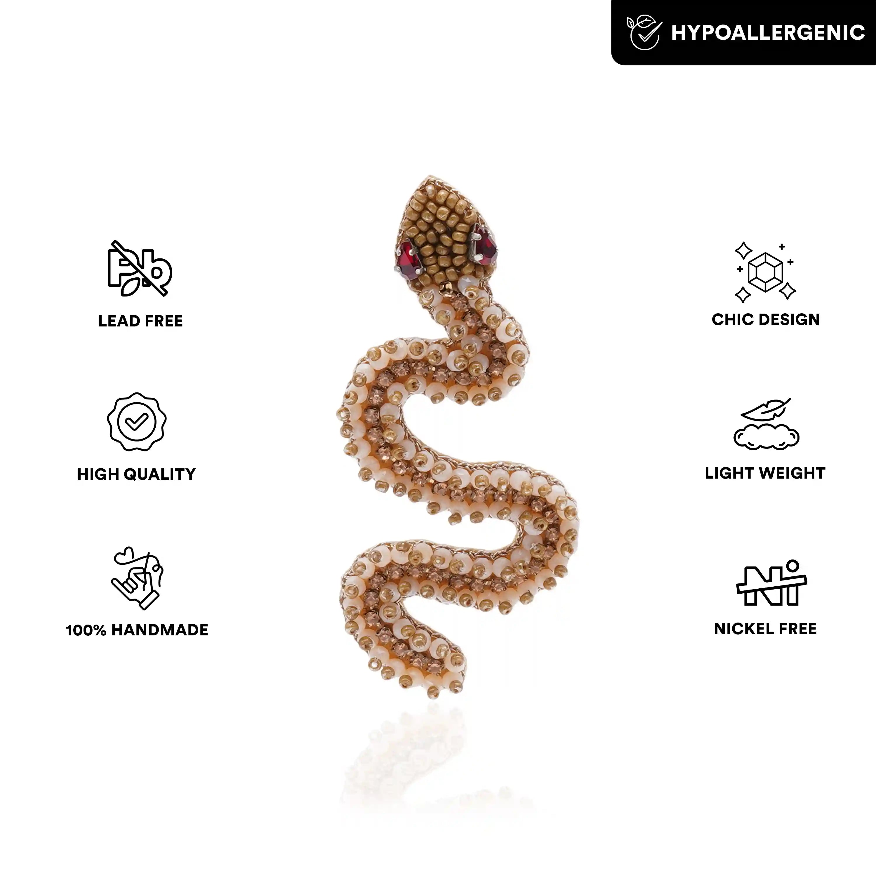 Ssslay Snake Brooch