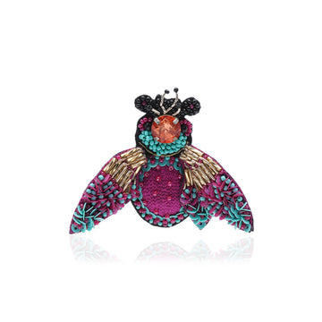 Bug off Brooch Magenta